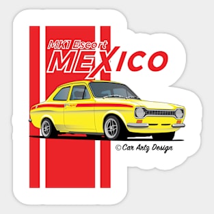 Mk1 Escort Mexico (Yellow + Red) Sticker